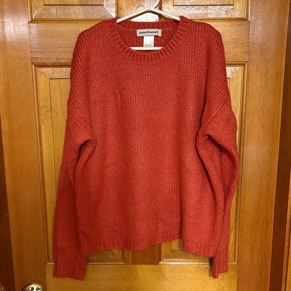 Cotton Emporium Orange Knit Sweater